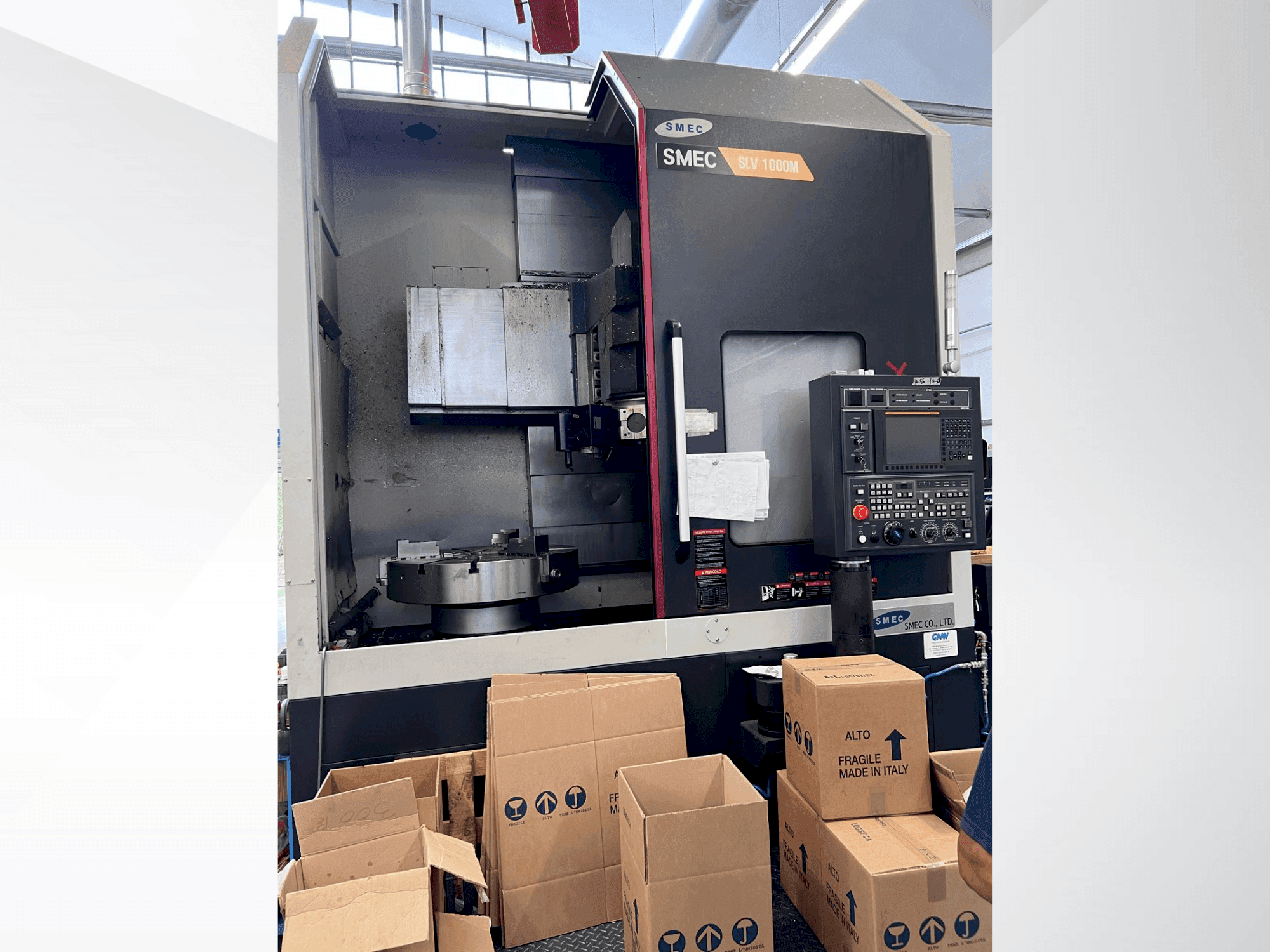 Widok z przodu maszyny SMEC SLV1000M