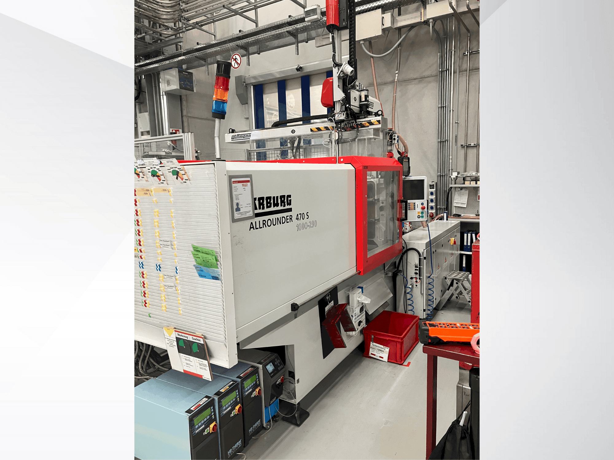 Widok z przodu maszyny Arburg Allrounder 470 S 1000-290
