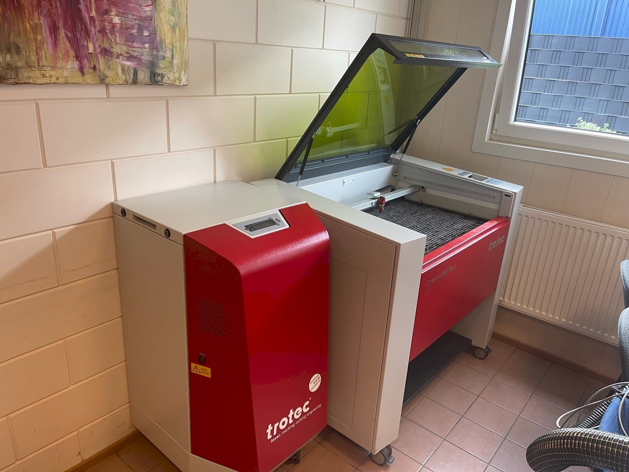 Widok z przodu maszyny Trotec Speedy 360 flexx