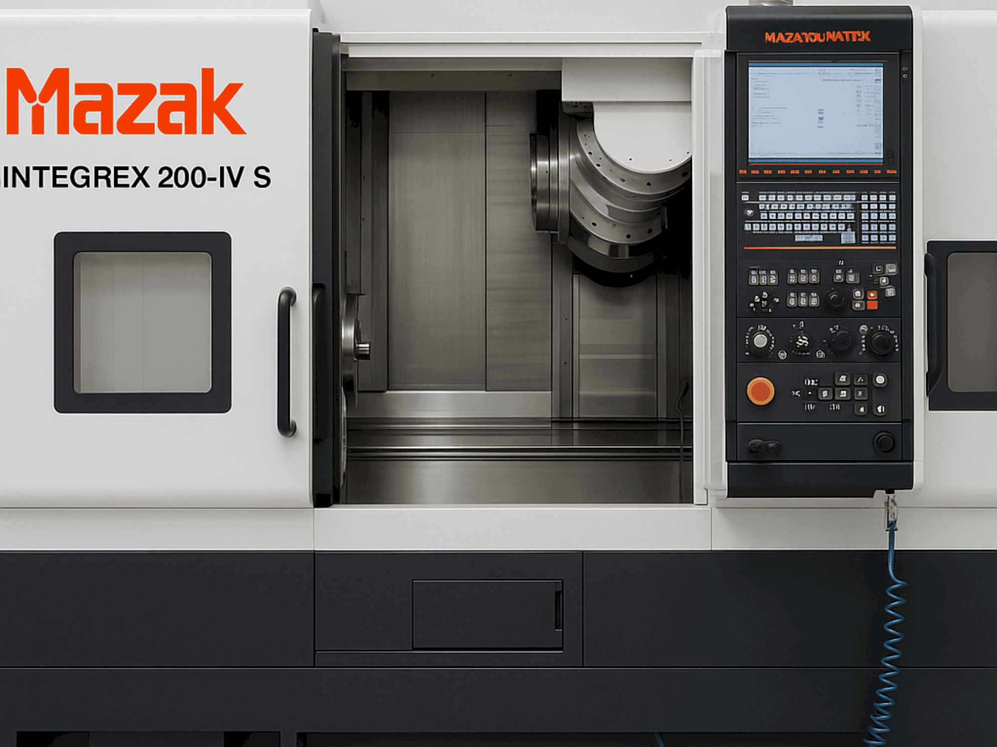 Widok z przodu maszyny Mazak Integer 200-IV S x 1000