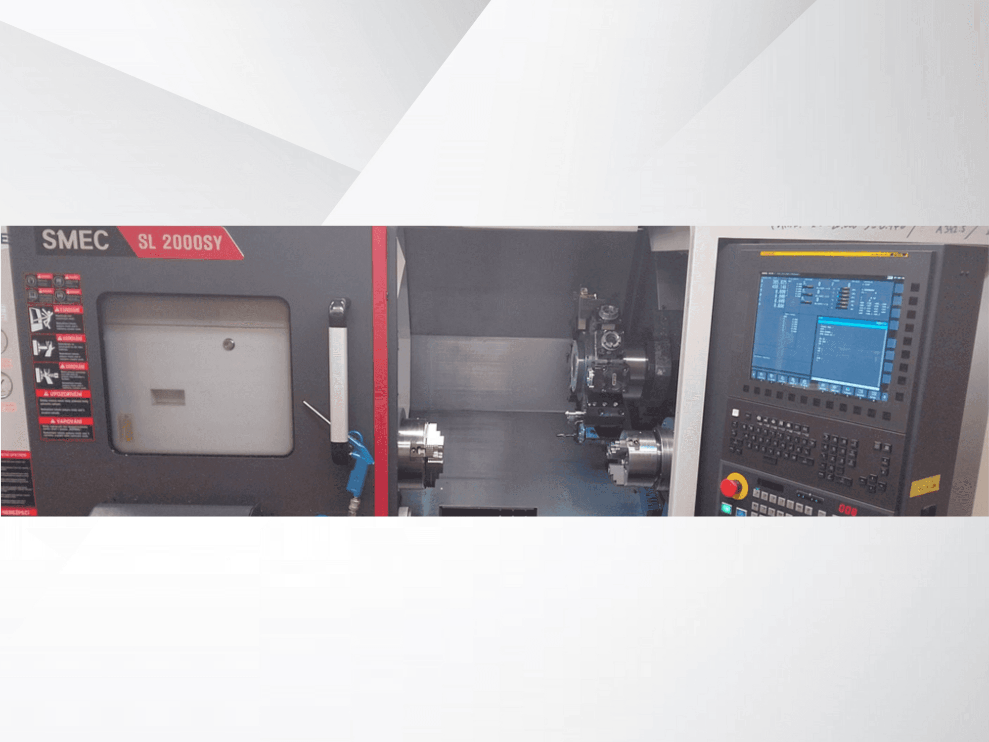 Widok z przodu maszyny SMEC SL 2000SY