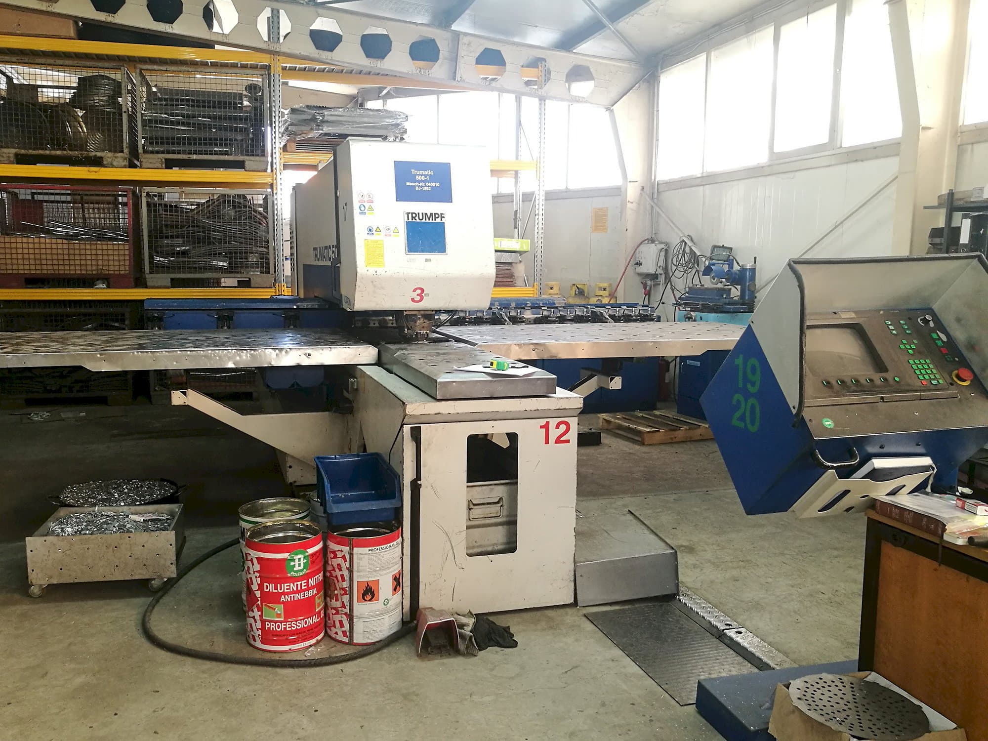 Widok z przodu maszyny Trumpf Trumatic 500