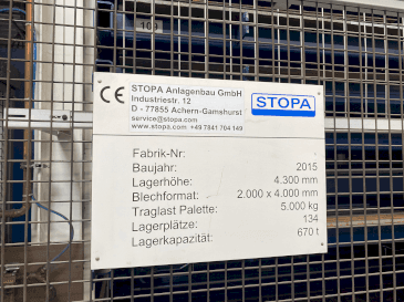 Widok z przodu maszyny TRUMPF STOPA LiftMasterCompact