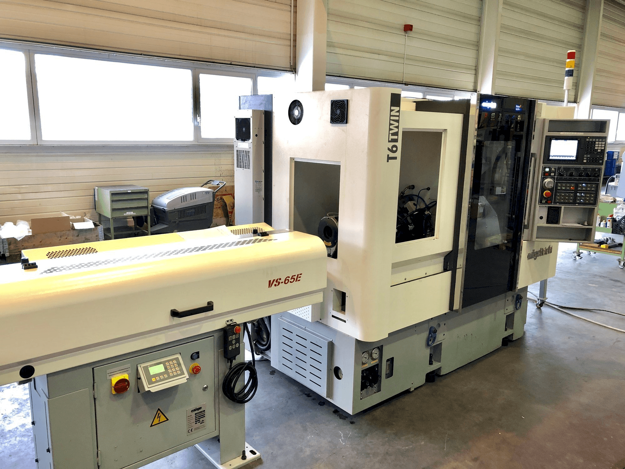 Widok z przodu maszyny Müga T6 Twin 60