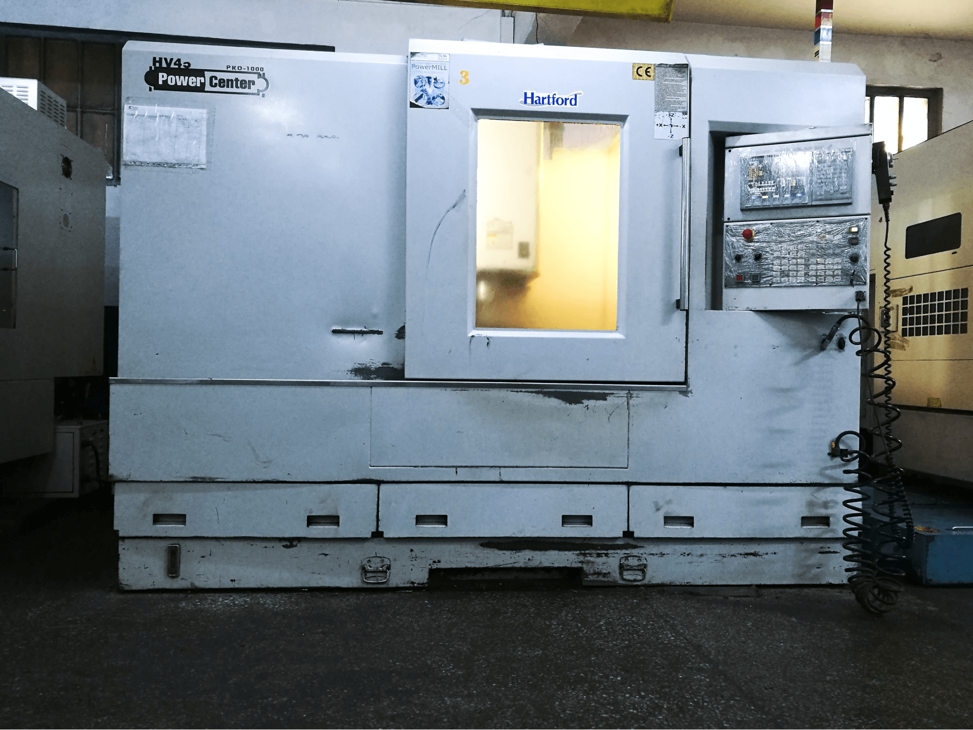 Obszar pracy maszyny Hartford PRO1000S