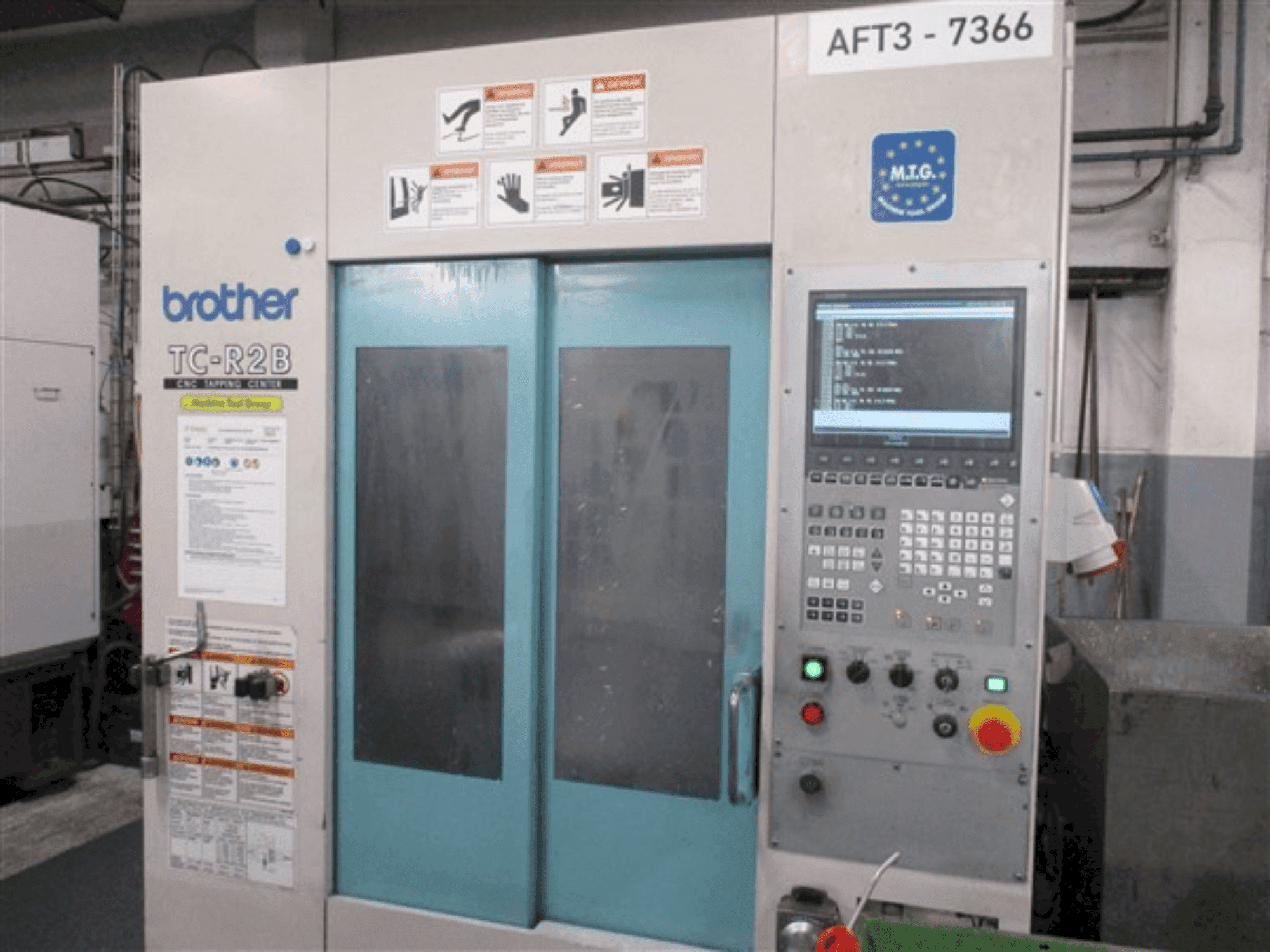 Widok z przodu maszyny Brother TC-R2B