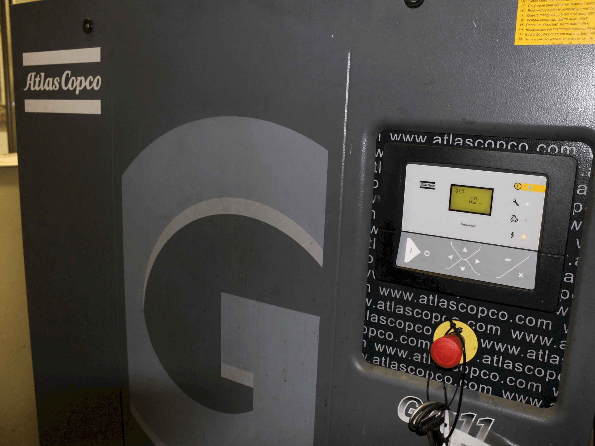 Widok z przodu maszyny Atlas Copco GA11