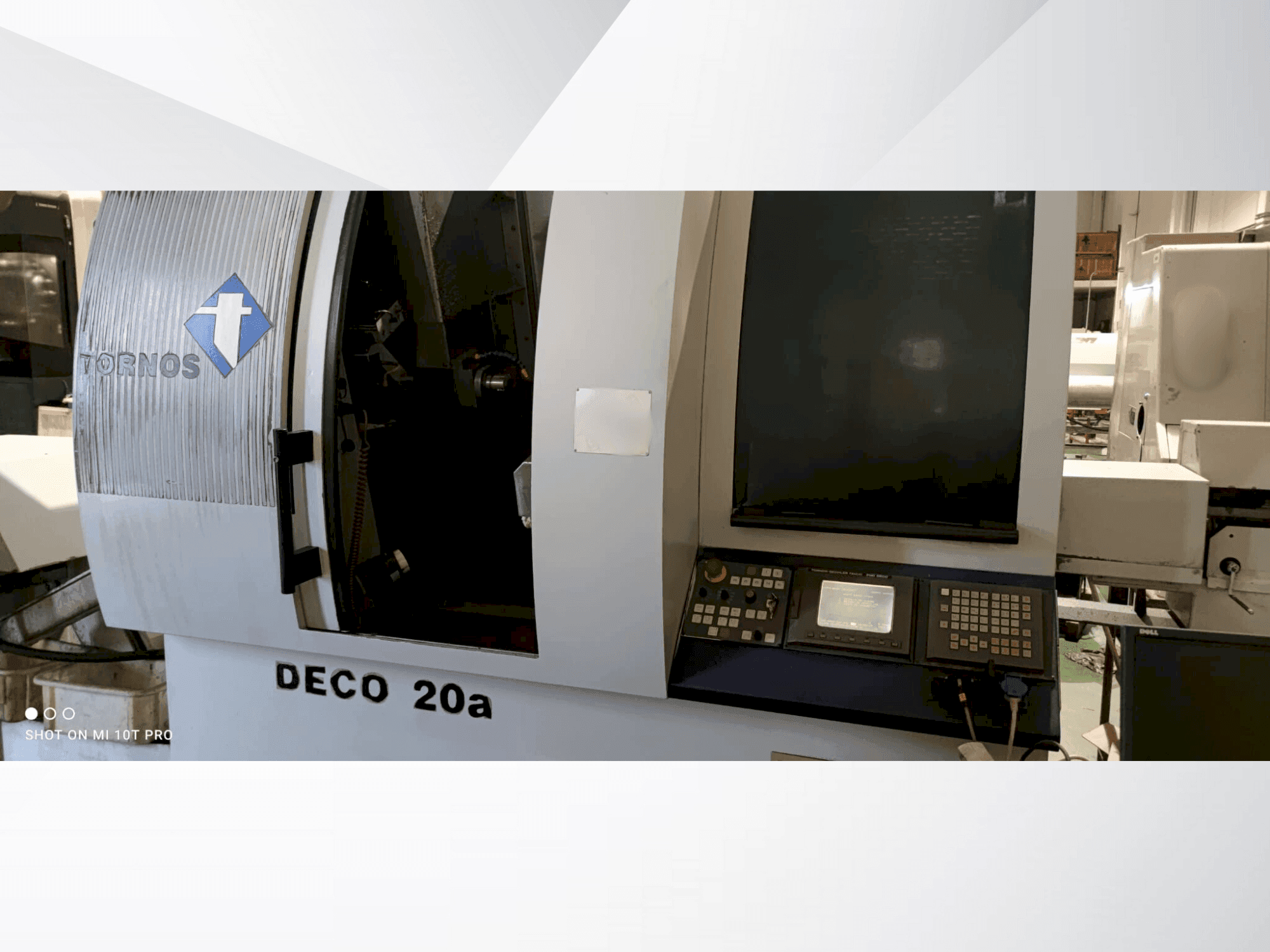 Widok z przodu maszyny Tornos-Bechler Deco 20a