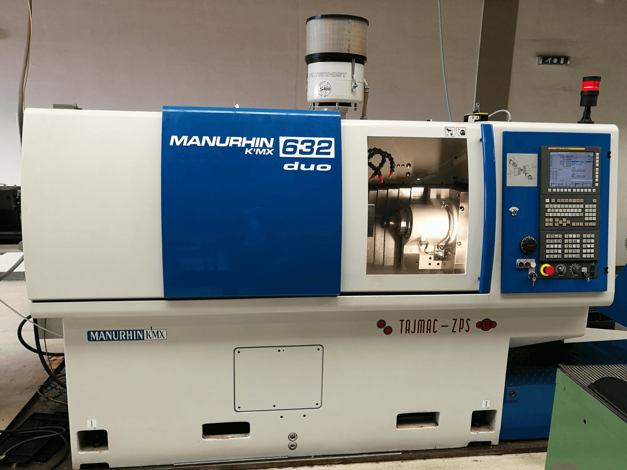 Widok z przodu maszyny TAJMAC-ZPS MANURHIN K'MX 632 DUO