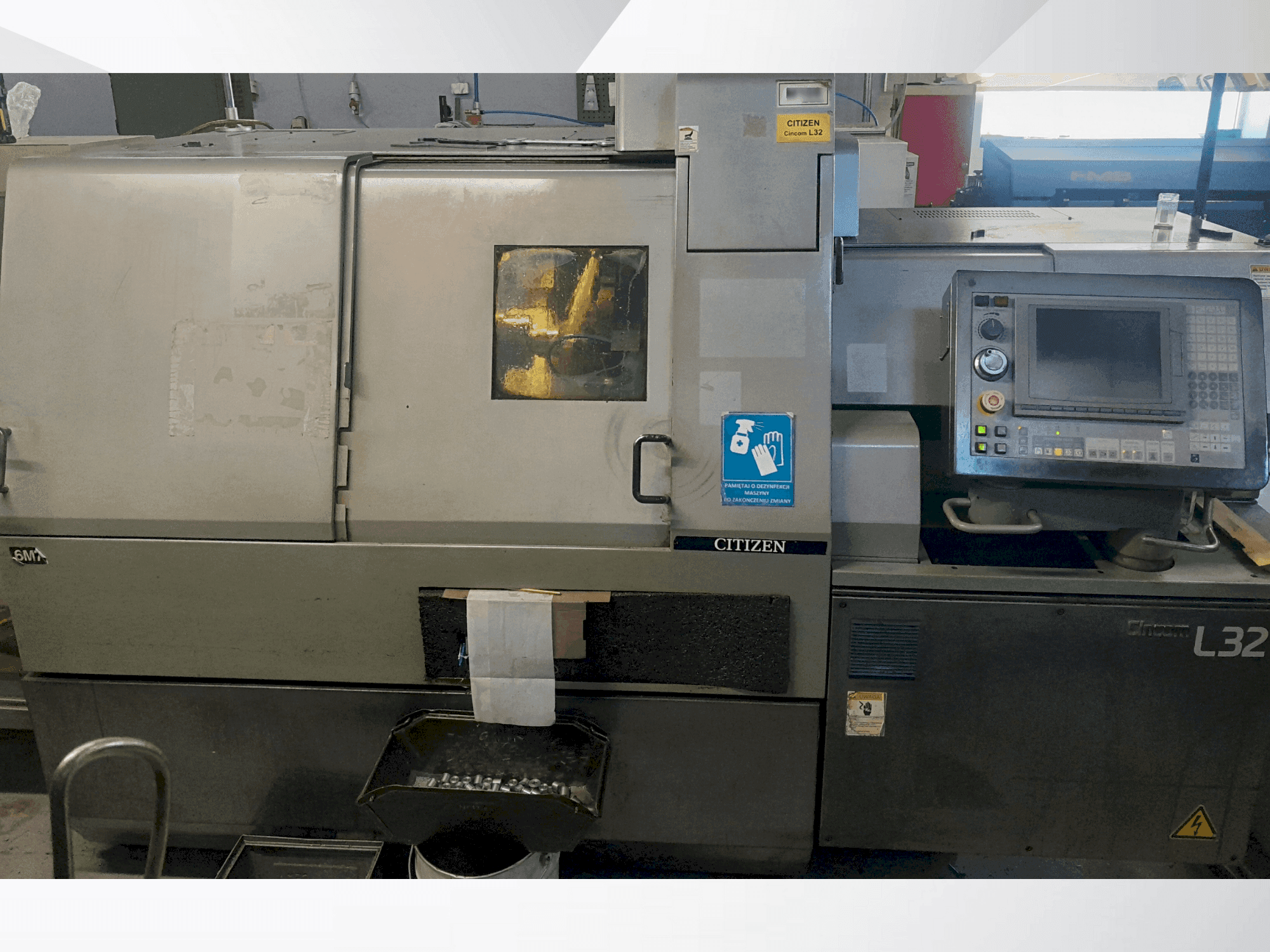 Widok z przodu maszyny Citizen L32 VII