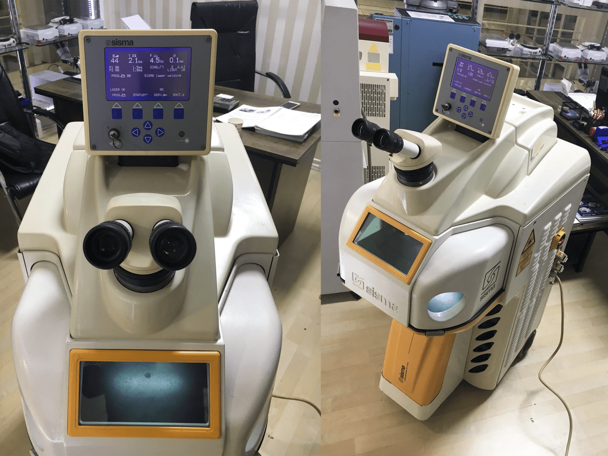 Widok z przodu maszyny Sisma LM 500