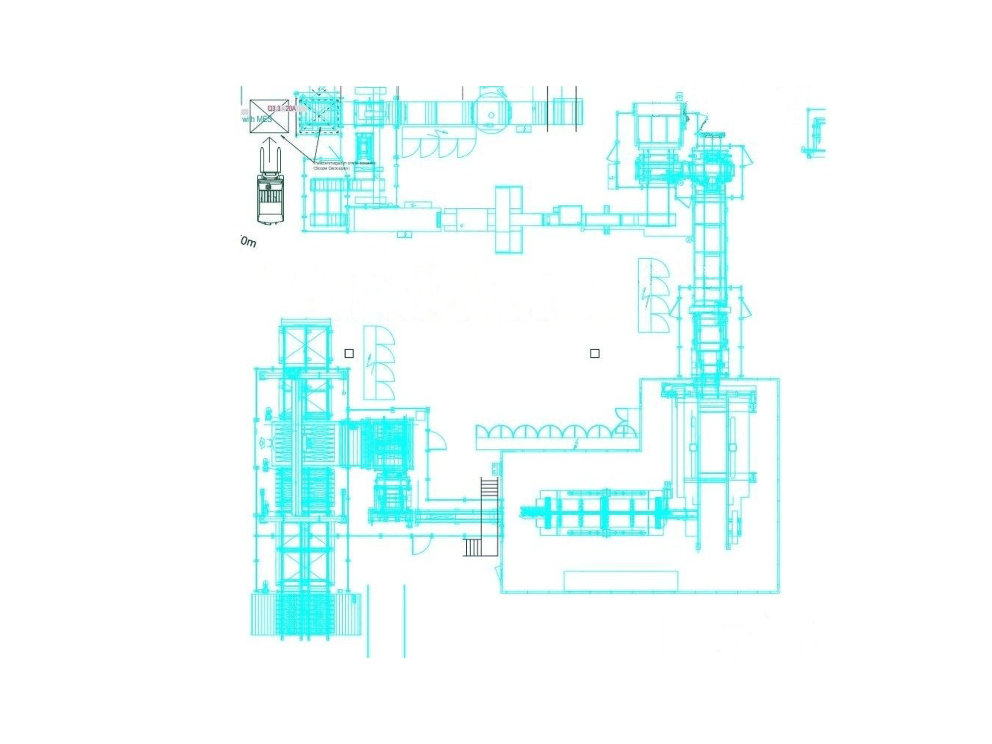 Widok z przodu maszyny TORWEGGE TG2 Parquet production line