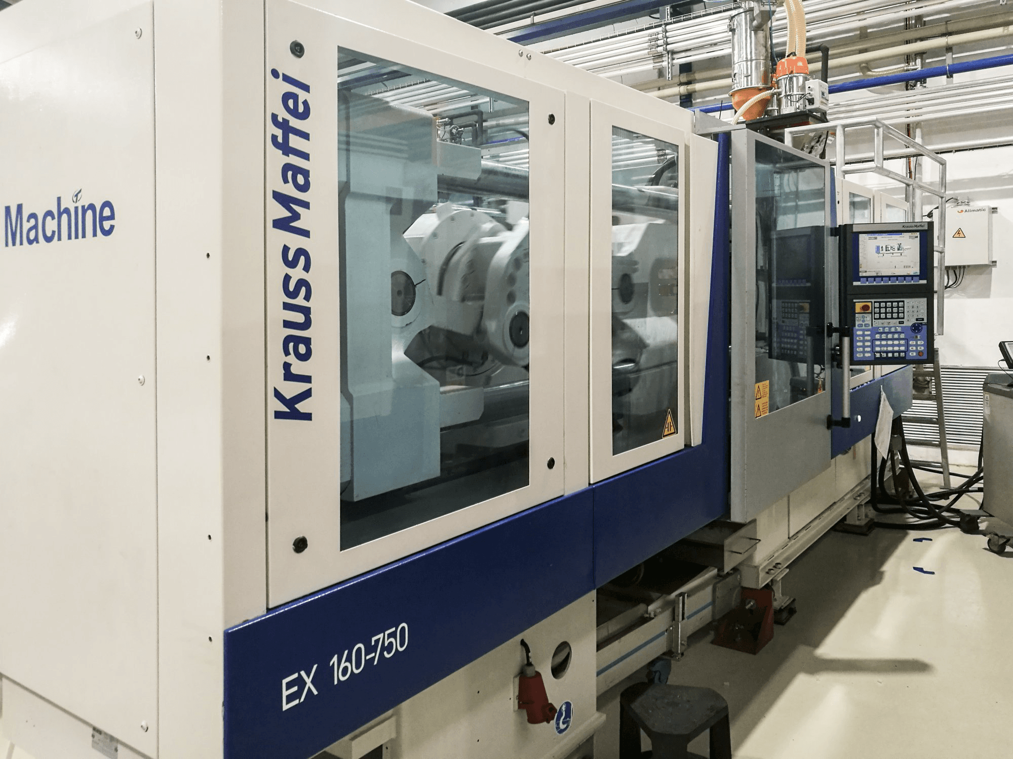 Widok z lewej maszyny Krauss Maffei 160-750 EX