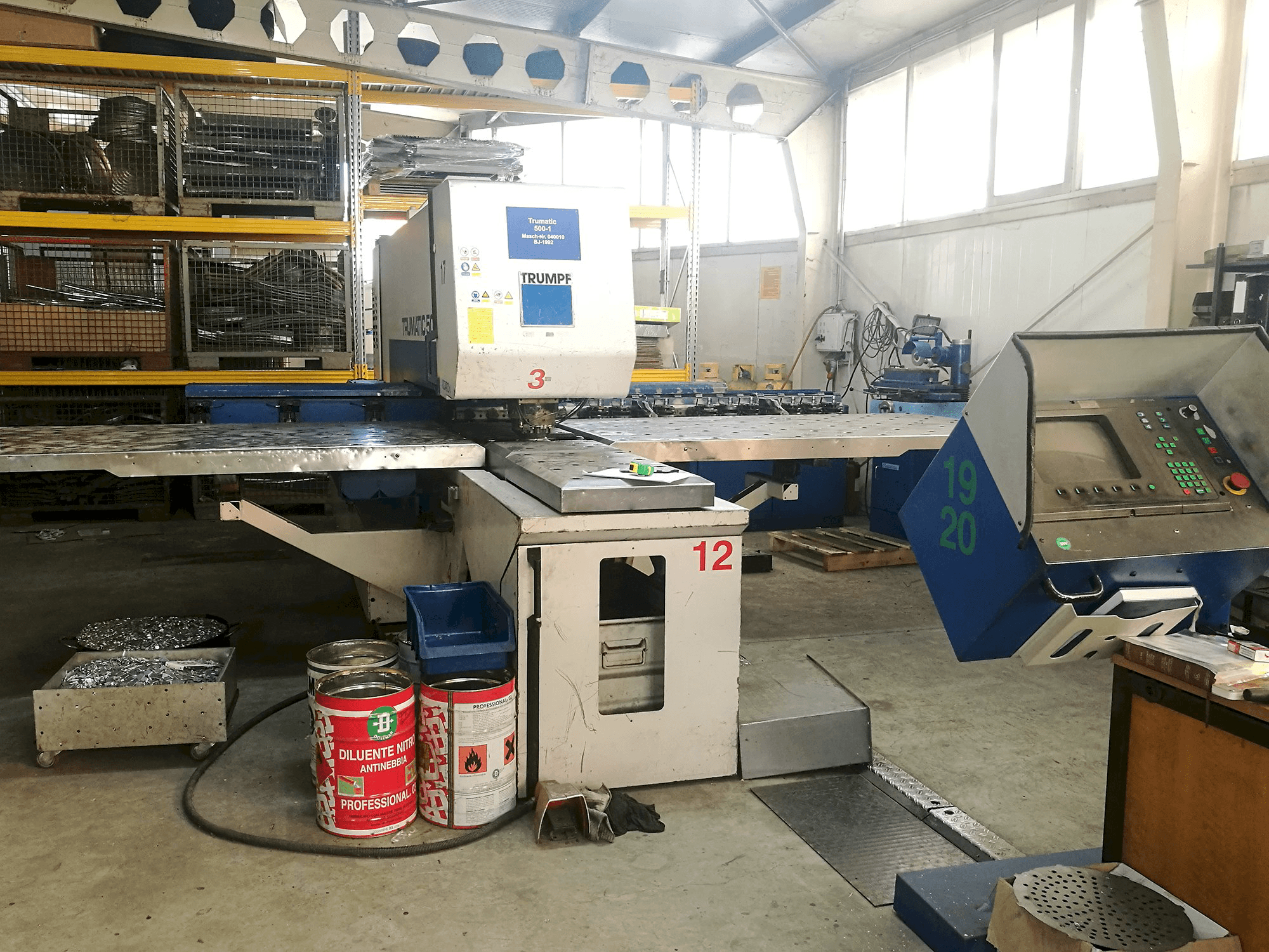 Widok z przodu maszyny Trumpf Trumatic 500