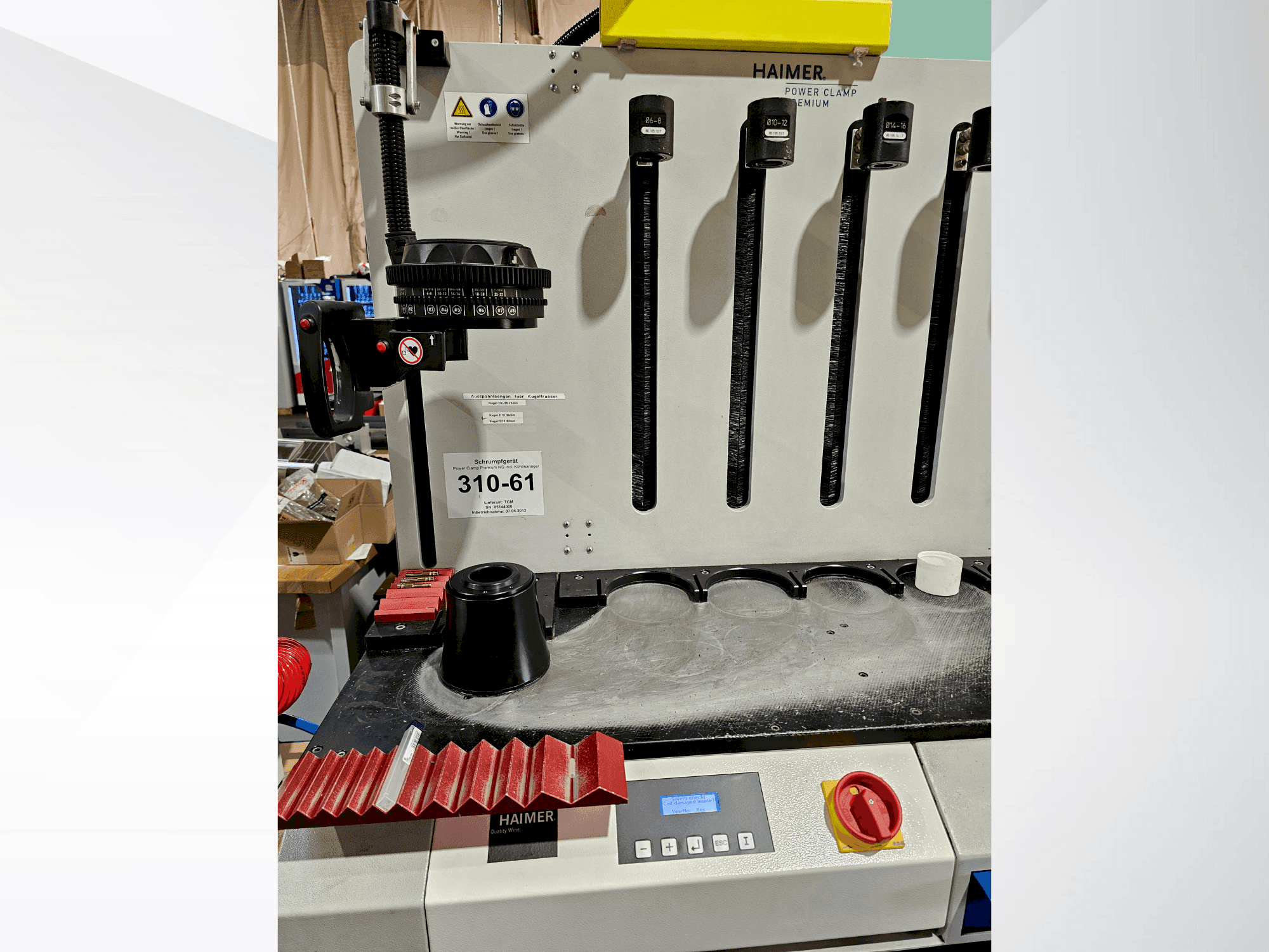 Widok z przodu maszyny HAIMER PC 2011 Premium