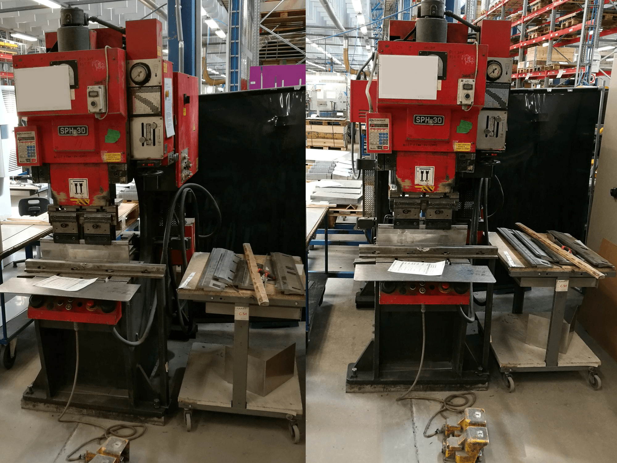Widok z przodu maszyny AMADA SPH-30C