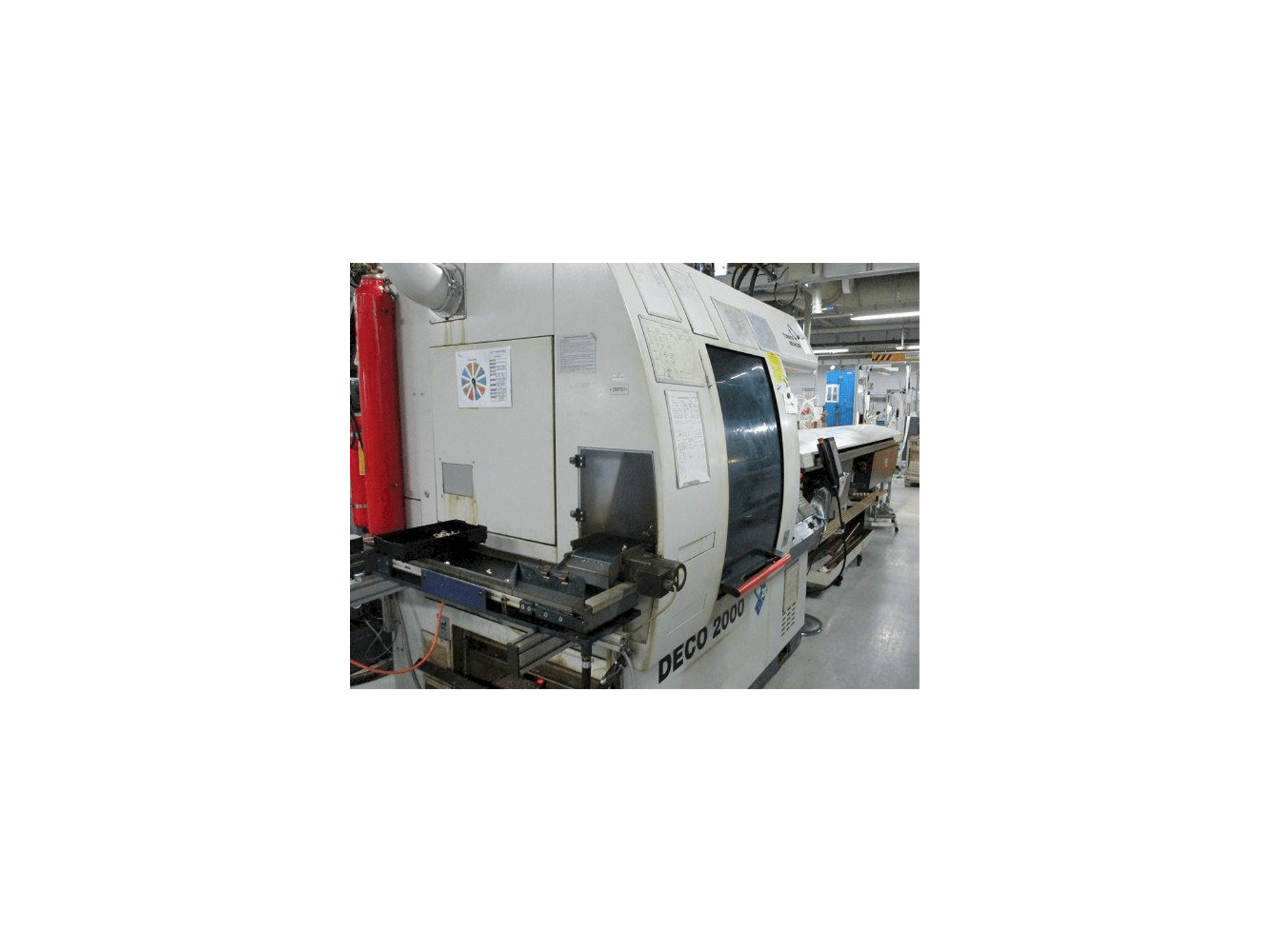 Widok lewej strony maszyny Tornos-Bechler DECO 20