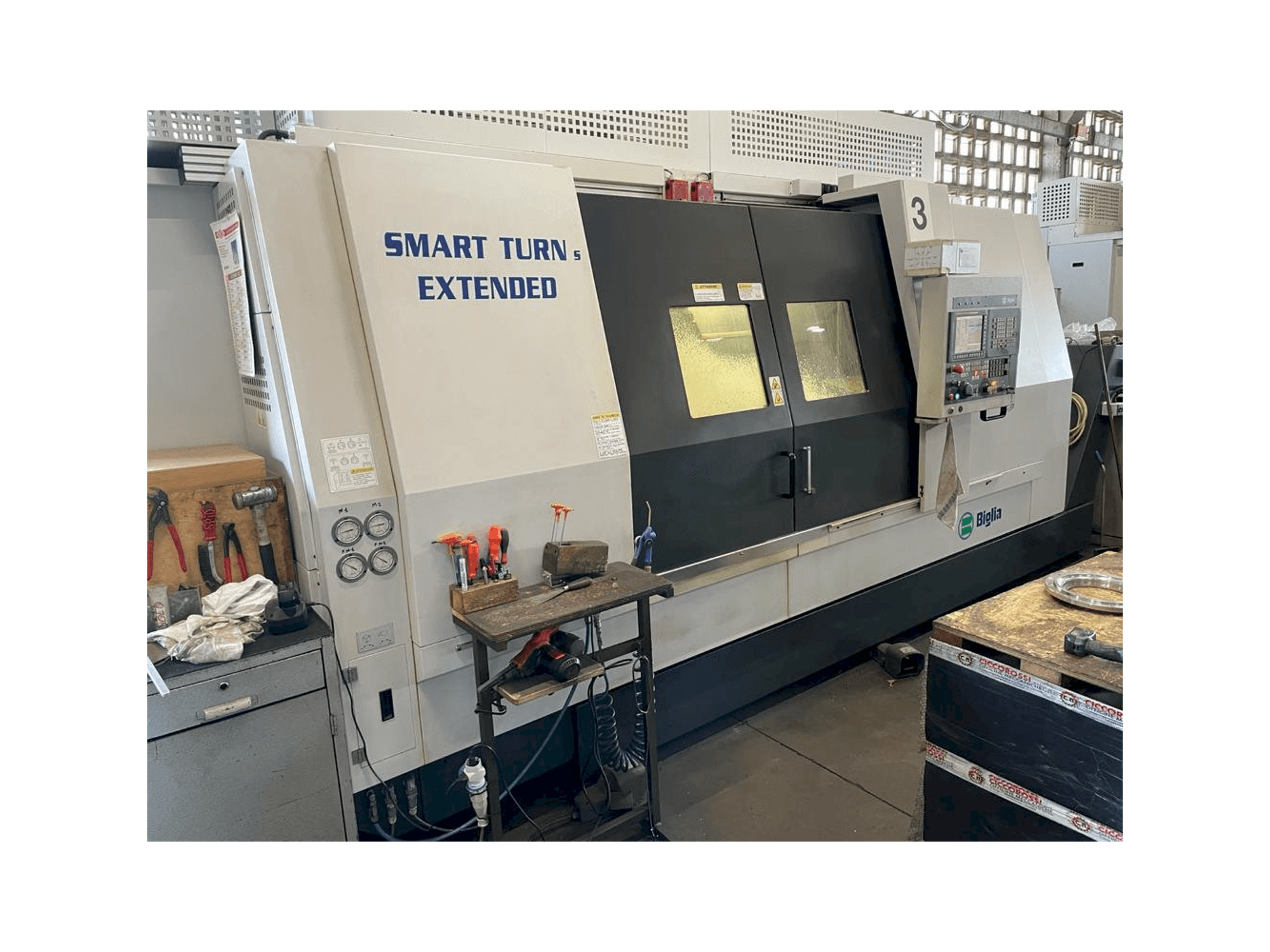 Widok z przodu maszyny Biglia Smart Turn S Extended