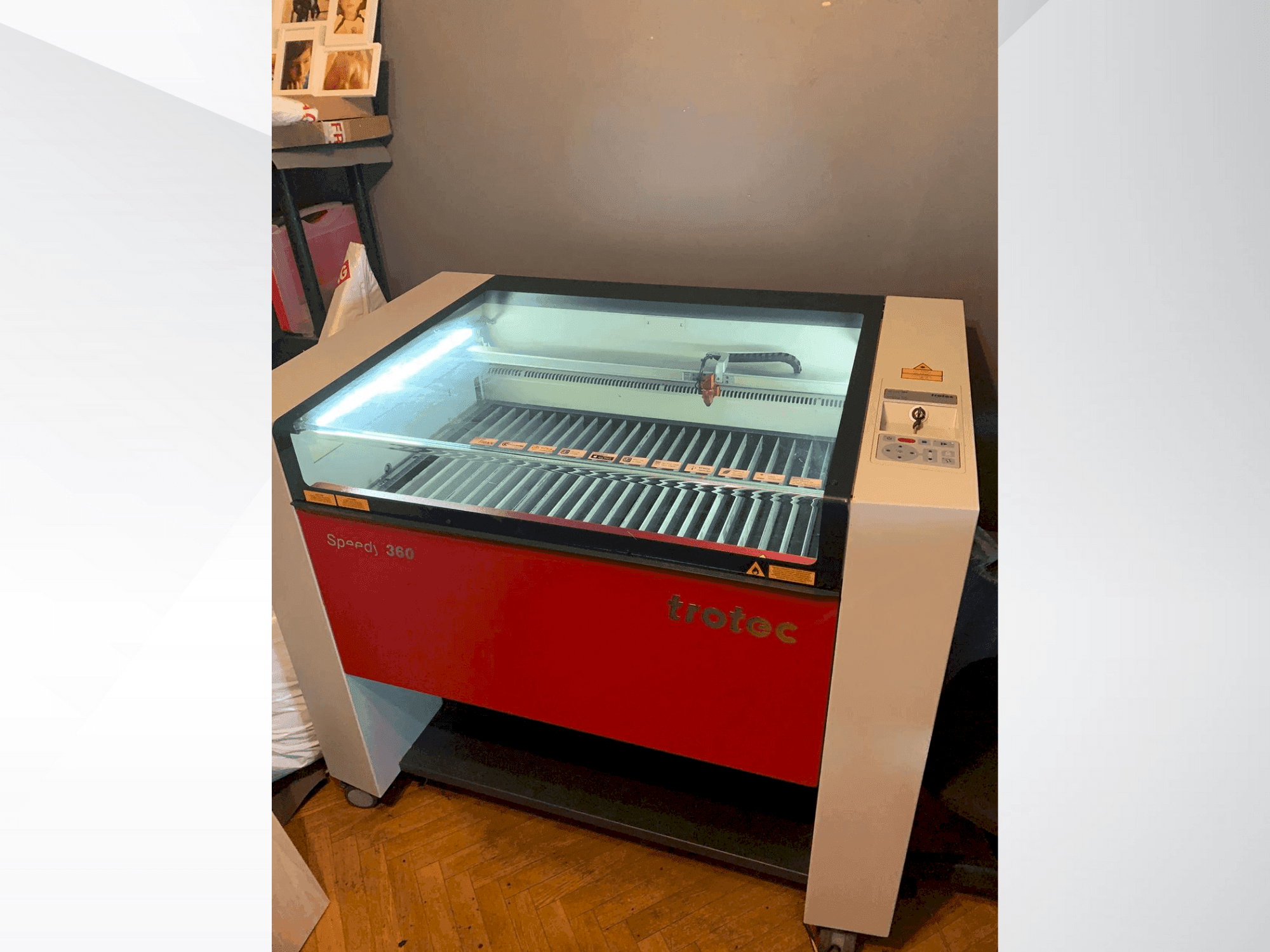 Widok z przodu maszyny Trotec Speedy 360